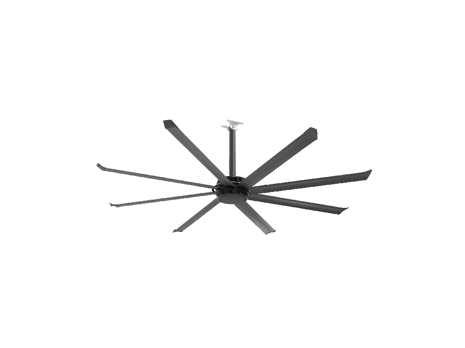 Essence Ceiling Fan-8 ft-Black-Black